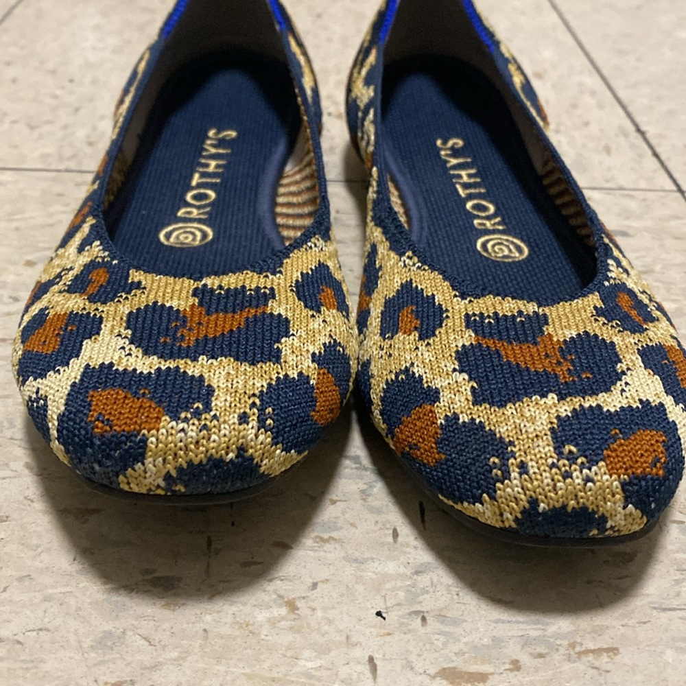 Rothy’s Square Flat Leopard Print Size 7.5 - image 2